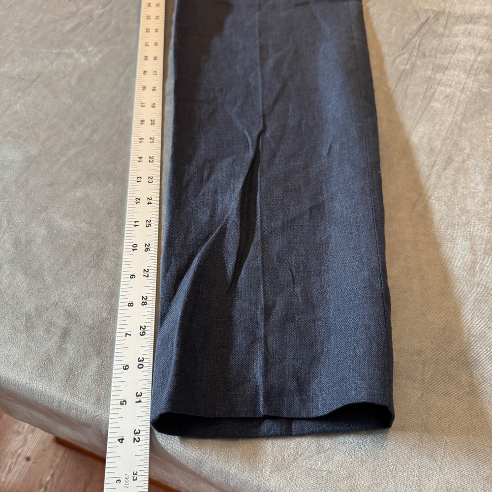 J. Crew Mens Thompson 100% Linen Pants 34x32 Navy Tapered Quiet Luxury Preppy - Picture 8 of 9